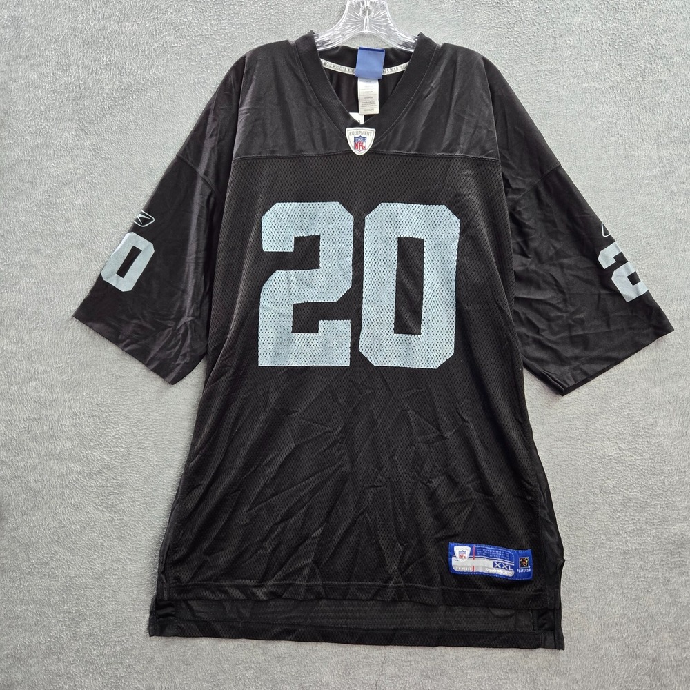 VINTAGE Oakland Raiders Men Jersey 2XL Black‎ Logo Reebok Darren McFadden Y2K